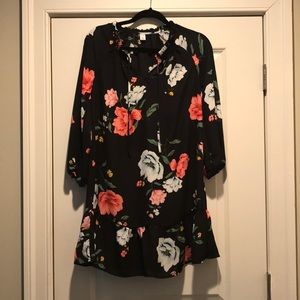 Old Navy Black Floral Dress